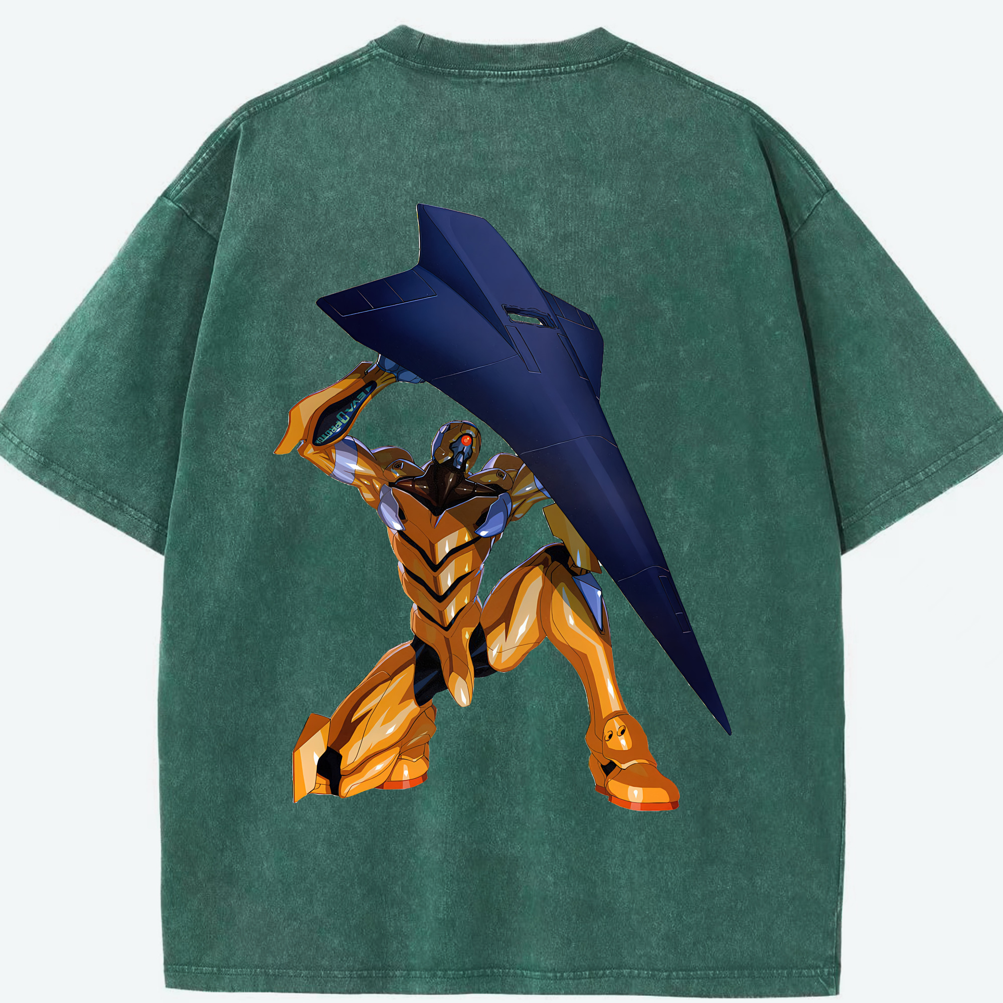 （画像用） EVA 新世紀エヴァンゲリオン 綿100% ヴィンテージ風 半袖Tシャツ（背面プリント）